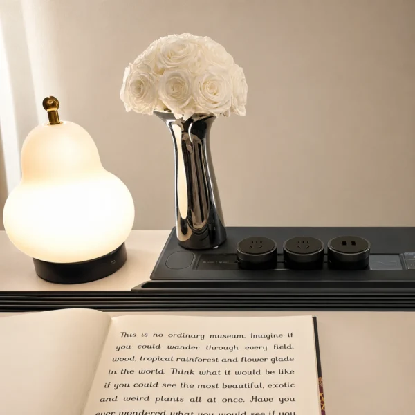 Bloom In Silver Vase Pure White Forever Flowers in Vase_04.webp