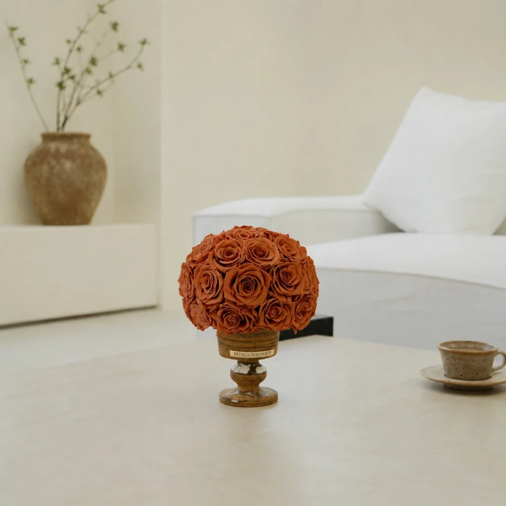 Champagne ivory roses 31 flowers marble grace marble jade vase_03.webp