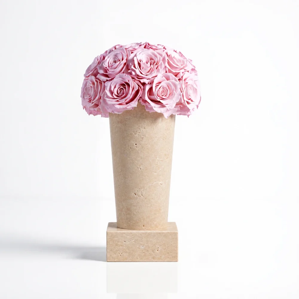 Wabi-Sabi Style Travertine Vase Preserved Flowers 20.webp