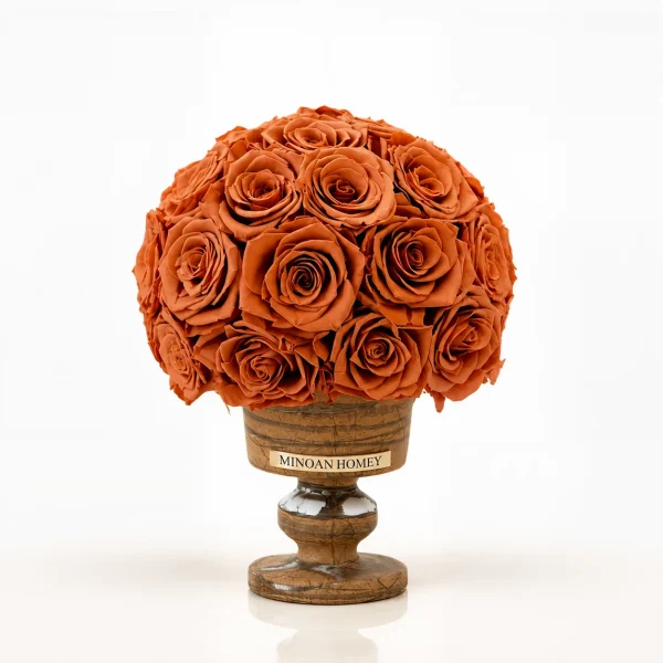 Champagne ivory roses 31 flowers marble grace marble jade vase_02.webp