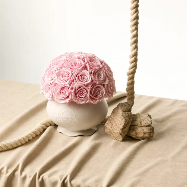 Pink roses 34 flowers porcelain bloom porcelain vase.webp